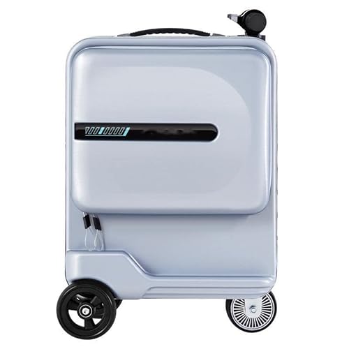 TedmaR 20-Zoll-Smart-Reitkoffer – elektrisches Gepäck, tragbar, fahrbar, mit 26 l Fassungsvermögen, USB-Ladeanschlüssen, TSA-Schloss for Reisen, perfekt for Erwachsene (Color : Black)