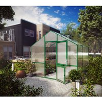 KGT Gewächshaus »Lilie«, 9,6 m², Kunststoff/Aluminium, winterfest - gruen