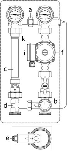 Oventrop Kessel-Anbindesystem Regumat F-180 DN 25 ohne Pumpe