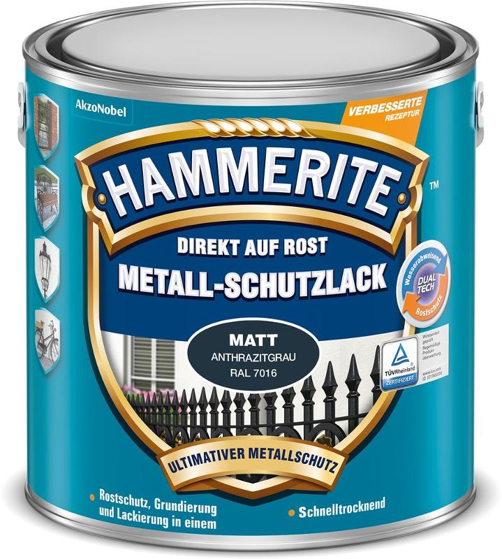 Hammerite metall-schutzlack matt sb anthrazitgrau 2,5l - 5272548