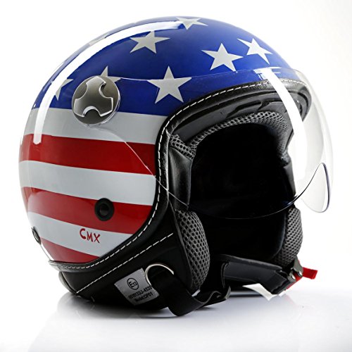 Motorradhelm Jethelm Chopperhelm Cafe Racer CMX Stars and Stripes USA-Flag M