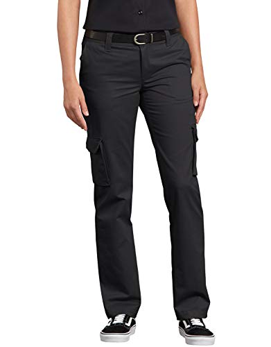 Dickies Damen Relaxed Fit Stretch Cargo Straight Leg Pant Arbeitshose, schwarz, 40