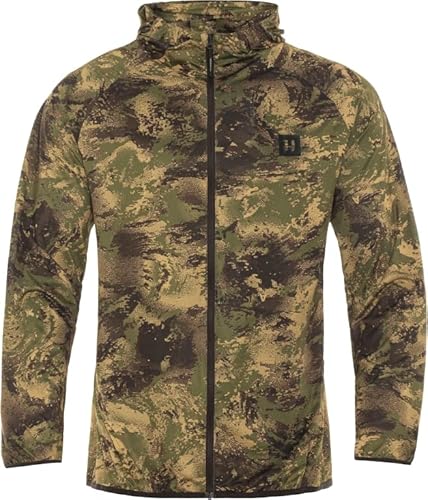 Härkila Deer Stalker Camo Cover Jacke mit Tanatex®-Behandlung - Pirschjagdjacke für Jäger mit Insektenschutz - Tarnjacke in Camouflage, Größe:L