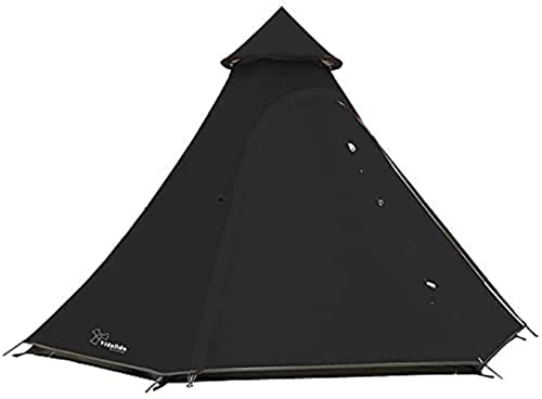 Sport Tent wasserdichte Campingzelt Familienzelt Tipi Zelt Outdoor Doppelschichten Teepee 3.1M / 10ft Pyramidenzelt Indianzelt mit festen Groundsheet (Schwarz)