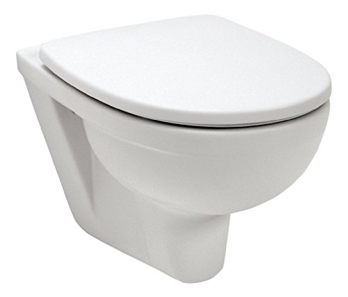 Wand-WC-Set Lucanto , Weiß , Inklusive WC-Sitz , Tiefspüler