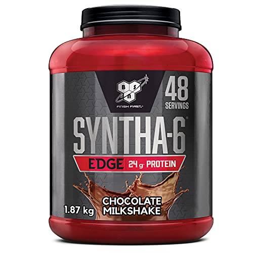 BSN Syntha 6 Edge Protein Pulver (Whey Protein Isolat mit Casein, Eiweißpulver hergestellt für Muskelaufbau und Bodybuilding) Chocolate Milkshake, 48 Portionen, 1,87kg