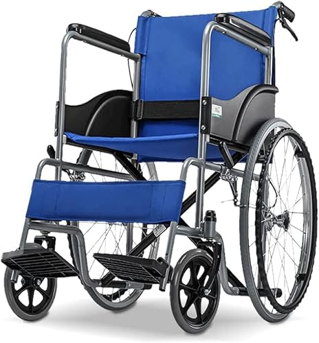 Transportrollstuhl Faltbarer Rollstuhl mit Eigenantrieb Solid Wheel Scooter Ultraleichter ergonomischer Rollstuhl-Walker