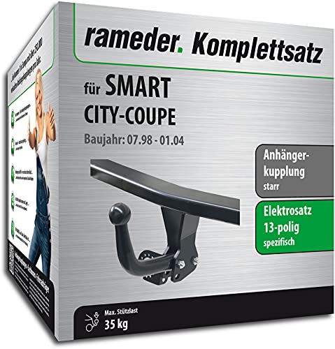 Rameder Set, Anhängerkupplung starr + 13pol Elektrik kompatibel für SMART City-Coupe (117824-03401-1)
