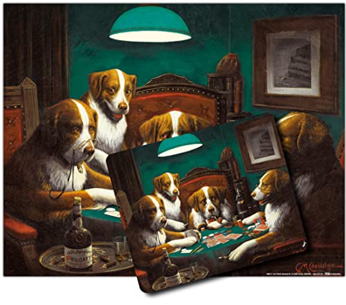 1art1 Cassius M. Coolidge, Poker Game 1894 1 Kunstdruck Bild (50x40 cm) + 1 Mauspad (23x19 cm) Geschenkset