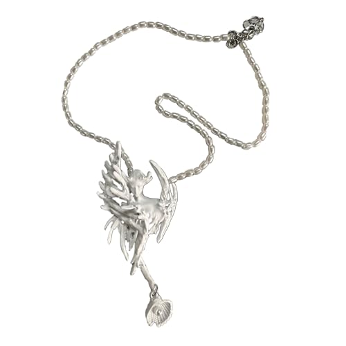 LEEINTO Halskette Sirene Anhänger Schlüsselbeinkette Harz Brosche Vielseitige Brosche Verstellbare Schlüsselbeinkette Zubehör für den täglichen Gebrauch