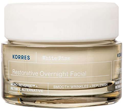 KORRES WHITE PINE Meno Reverse Regenerierende Nachtcreme für reife Haut nach den Wechseljahren, dermatologisch getestet, vegan, 40 ml