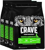 Crave Premium Trockenfutter mit Lamm & Rind für Hunde – Getreidefreies Adult Hundefutter mit hohem Proteingehalt – 3 x 2,8 kg