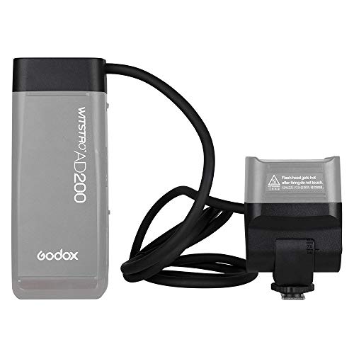 Godox 200W Erweiterungsblitzkopf EC200 für Godox AD200 Taschenblitz, 2M Verlängerungskabel, Kompatibel mit AD200 Glühlampenkopf und Speedlite-Kopf + NAMVO-Diffusor
