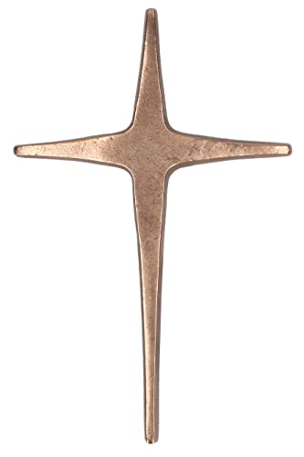 Butzon & Bercker Dekoratives Wand-Kreuz aus Bronze, Maße 12,7 x 20 x 2 cm