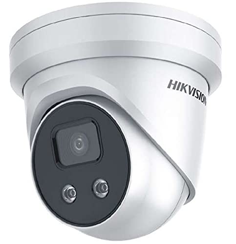 Hikvision DS-2CD3386G2-IS(2.8mm) Turret Überwachungskamera mit 8 Megapixel, bis zu 40m Beleuchtung, professionelle Überwachungskamera, Acusense Kamera mit Fehlalarmfilter