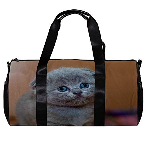 Sporttasche mit niedlichem Kätzchen-Motiv, für Kinder, Reisetasche, Wochenendtasche, Mehrfarbig