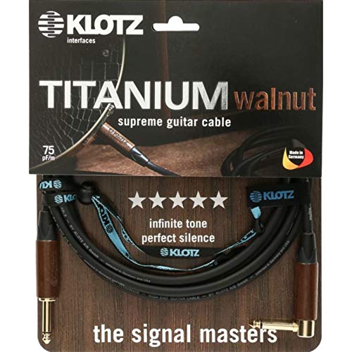 KLOTZ TITANIUM walnut - supreme gitarren kabel mit nussholz tüllen (9m)