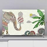 TV Cover Dust Cover, TV Dust Cloth Cover Abstract Landscape Printed Design, for LED, LCD, OLED Smart TV, 32-85 Inch (STYLE-D, 32-80X50CM)