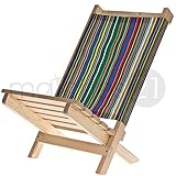matches21 Klappstuhl Strandstuhl mit Stoff Rückenlehne zusammenklappbar Holz Bausatz für Kinder und Erwachsene