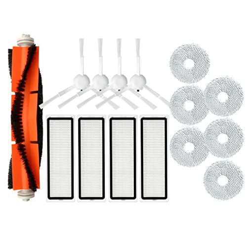 GANMEI Für Mijia B101CN All-In-One Staubsauger und Wischroboter Ersatzteile Hauptseitenbürste Hepa Filter Mop Tücher Rag Kits