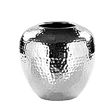 Fink LOSONE Vase aus Edelstahl, Silber, 20 x 20 x 20 cm