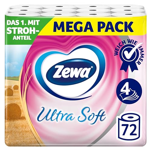 Zewa Ultra Soft Toilettenpapier mit Strohanteil 9x 8 Rollen