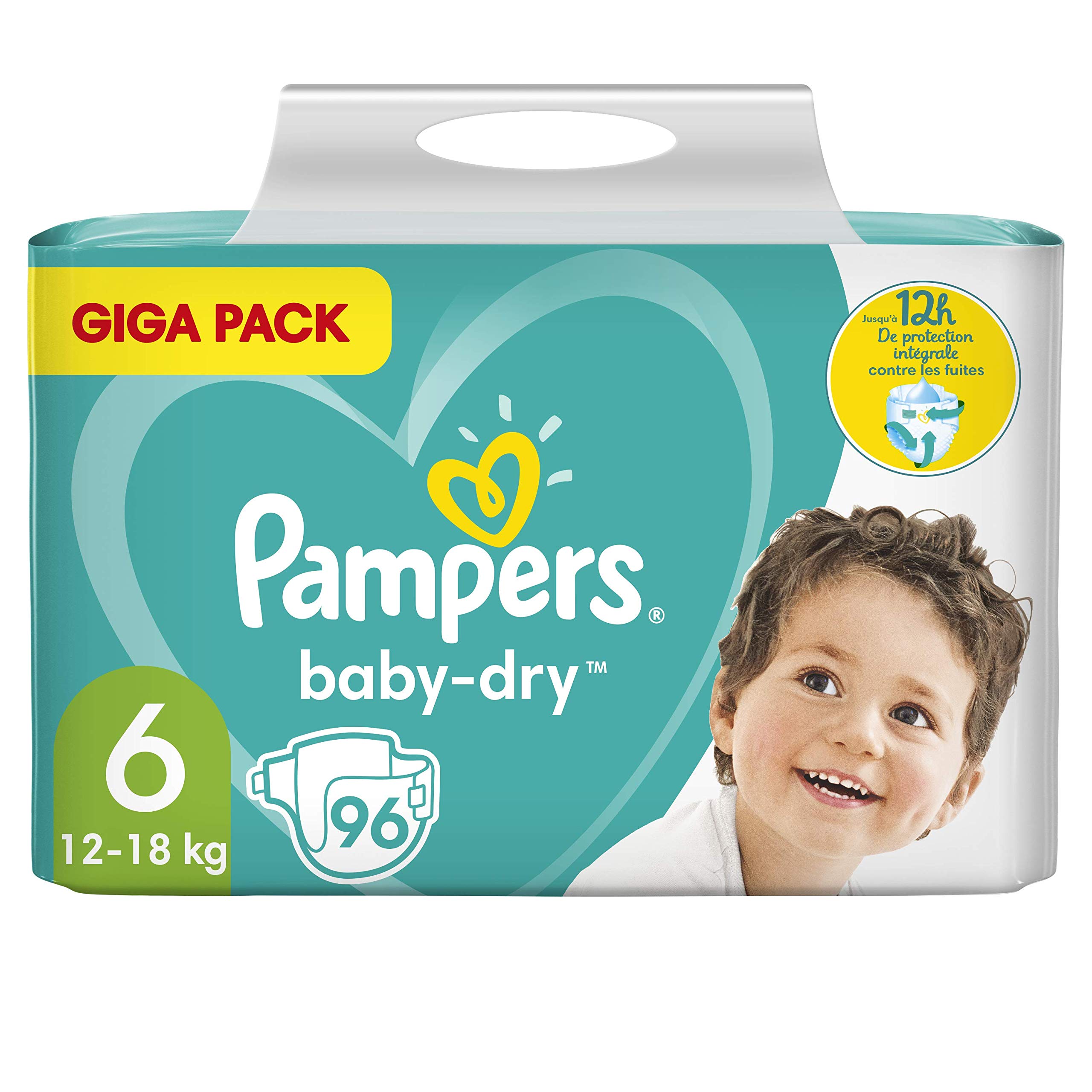 Pampers (Alte Version) Baby Windeln Größe 6 (12-18kg), 96 Stück, Extra Large, GIGA PACK