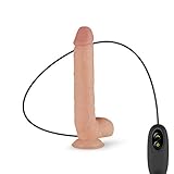 Real Fantasy Vibratoren für Sie mit Fernbedienung - Realistischer Dildo Sexspielzeug - Aus Natürlichem Silikon, Geruchlos - 27.50 cm
