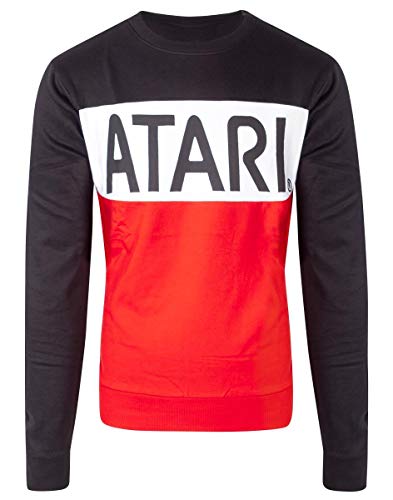 Atari Retro Männer Sweatshirt schwarz/weiß/rot XXL 100% Baumwolle Fan-Merch, Gaming, Retrogaming