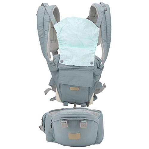 Baby trage, 4-in-1 Einstellbare Positionen Babytrage Atmungsaktiver Hüftsitz Babytrage Zur Unterstützung von Neugeborenen Unter 44 Lbs[Cyan]Tragetaschen & Zubehör