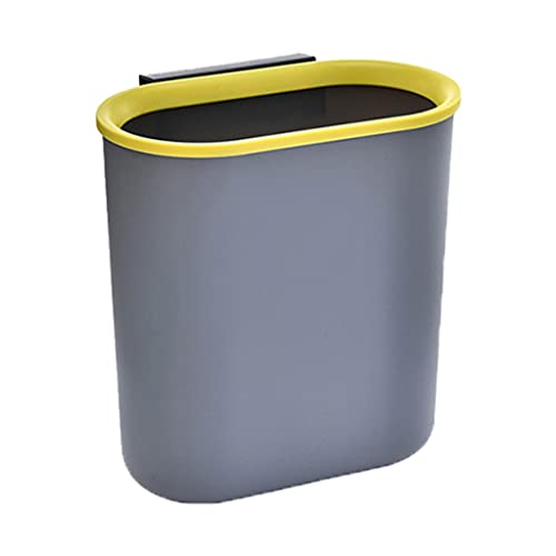 VNNHGB Mülleimer, hängender Mülleimer, Küchen-Kompostbehälter für die Arbeitsplatte oder unter der Spüle, Abfallkorb für Schrank-/Schlafzimmer-/Büro-Abfallbehälter, Recycling-Behälter (Farbe: Ye