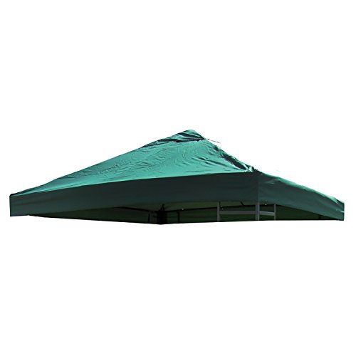 Universal Ersatz Dach für Pavillon 3x3 M Farbe Grün Wasserdicht PVC beschichtet 220gr. Polyester mit Luftluke