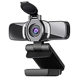 USB Webkamera, Dericam 1080P HD Webcam mit Mikrofon und Sichtschutz Abdeckung [Plug and Play], 1080p/30fps Laptop Face Cam für Zoom/Skype/Teams, PC Videokonferenz