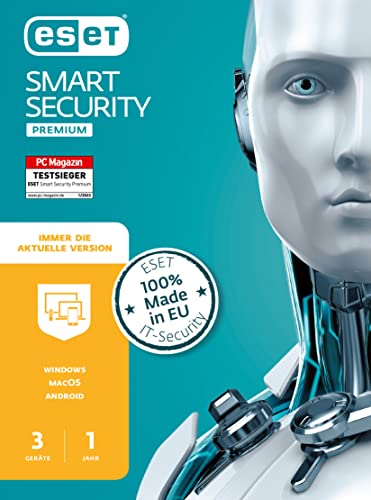 ESET Smart Security Premium 2023 | 3 Geräte | 1 Jahr | Windows (11, 10, 8 und 7), macOS oder Android | Aktivierungskarte