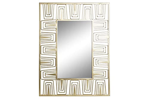 Spiegel aus Metall und Spiegel, goldfarben, 60 x 2 x 80 cm (Referenz: MB-177220)