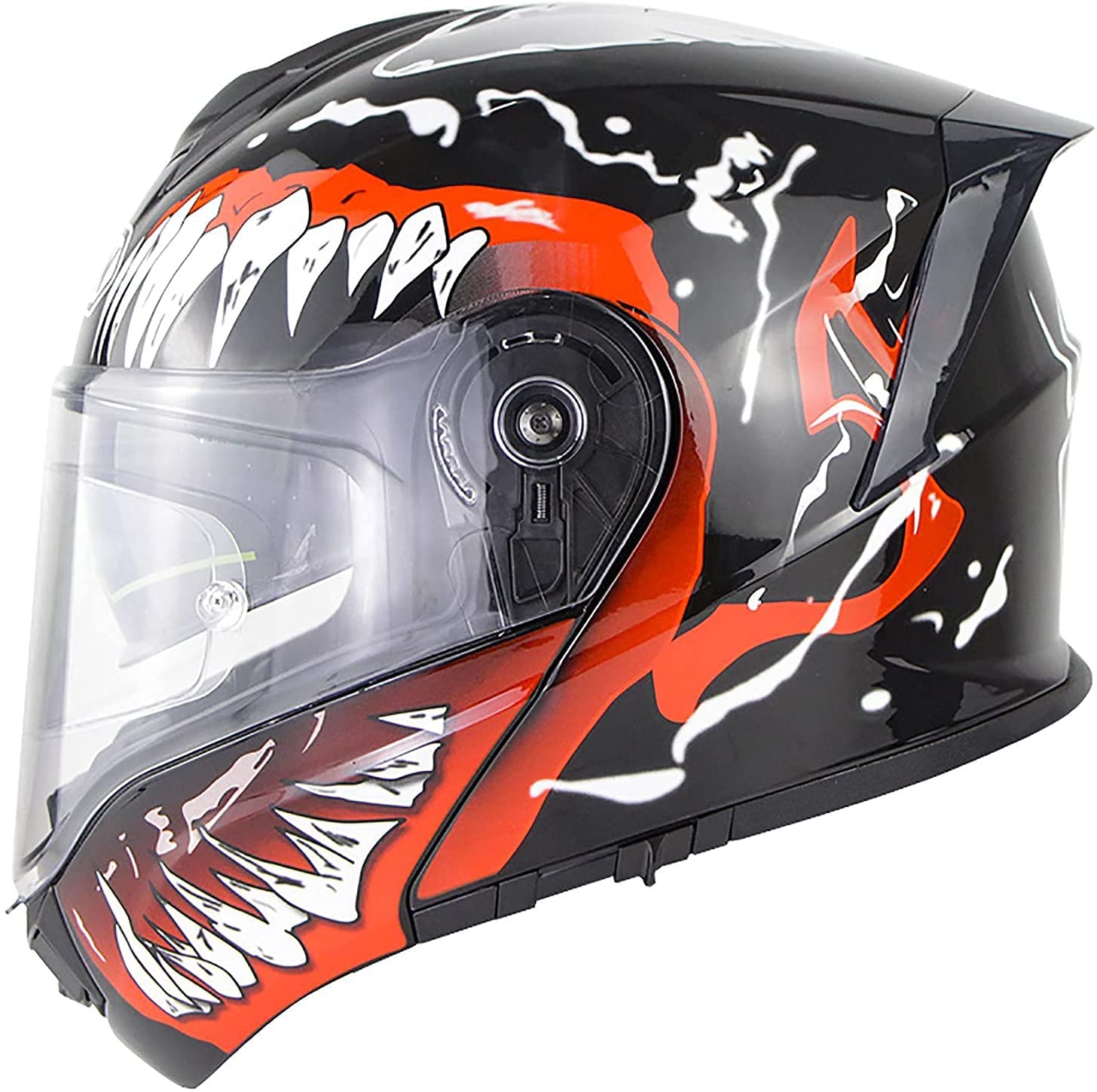 Motorradhelm Reservierter Bluetooth-Kopfhörerschlitz Große Schnalle Nagel Außenlinse Jethelm Großer Kopfumfang Helm DOT/ECE-Zertifizierung(Color:A;Size:4XL)
