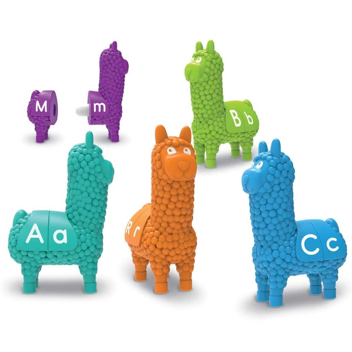 Learning Resources Snap-n-Learn Buchstaben-Lamas, ABC-Übungen für Vorschüler, Alphabet-Training, Feinmotorik-Spielzeug, Ab 18 Monaten