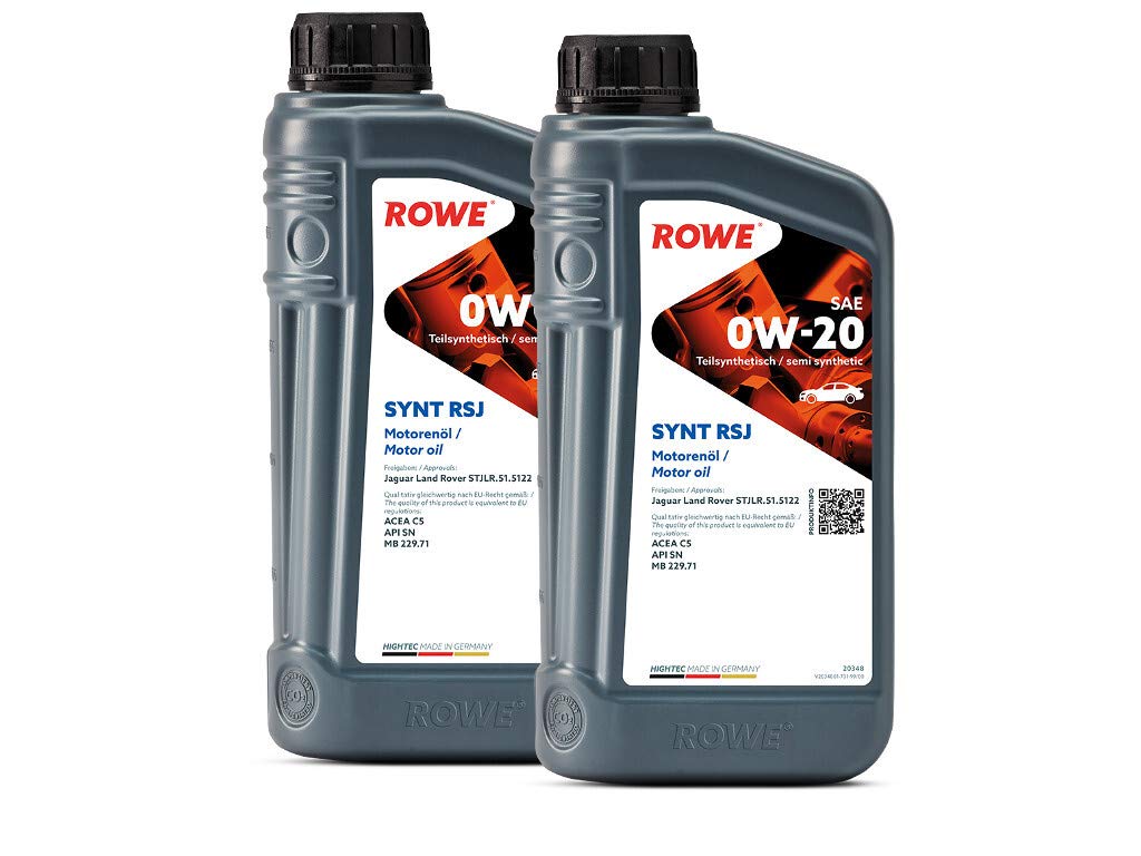 2 (2x1L) Liter ROWE HIGHTEC SYNT RSJ SAE 0W-20 Motoröl für Otto- und Hybridmotoren