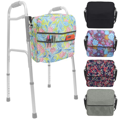 Vive Rollator-Tasche – Universal-Reisetasche für den Transport von Zubehör auf Rollstuhl, Rollator, Rollator und Transportstühlen – leichte medizinische Mobilitätshilfe für Handicap