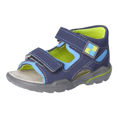 PEPINO Ricosta Jungen Sandalen Manto,Kinderschuhe,WMS:Mittel,waschbar,Halbschuhe,Klettverschluss,Kids,Kinderschuhe,Nautic/Sky (180),23 EU