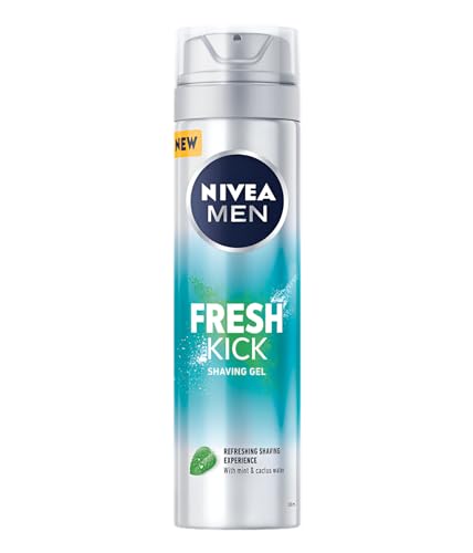 NIVEA Shaving Gel 200ML Fresh Kick (Pack of 3)