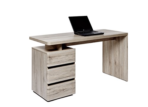 Jahnke Schreibtisch, Holzdekor, braun, 140 x 55 x 75.5 cm
