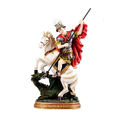 St. George Figur mit Pferd und Dragon (30_cm)