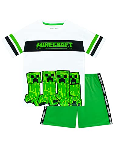 Minecraft T-Shirt und Shorts Jungen Gaming Outfit Set Grün 134