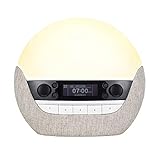 Lumie Bodyclock Luxe 700fm - Lichtwecker mit Ukw-Radio, Bluetooth Lautsprecher & wenig Blaulicht für Schlafenszeit