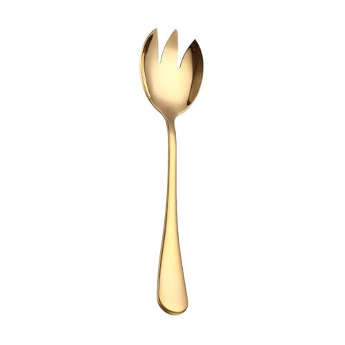 VIPAVA Menügabeln Tableware Color Fork Spoon Salad Spoon Fork Pasta Fork (Color : Gold)