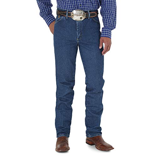 Wrangler Men’s George Strait Cowboy Cut Slim Fit Jean, Dark Stone, 34x32