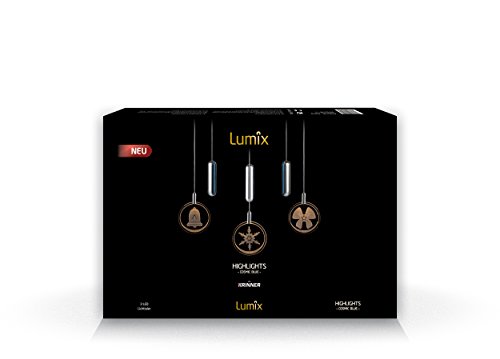 Lumix KRINNER Highlights kabellose LED-Acrylglastaler, cosmic blau 76020