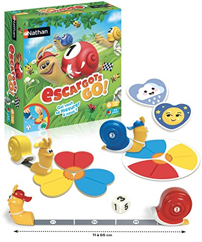 Nathan – Les Schnecken Go! – Gesellschaftsspiel für Kinder ab 4 Jahren mit 2 Spielmodi