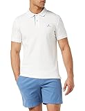 GANT Herren CONTRAST COLLAR PIQUE SS RUGGER Poloshirt, Elfenbein (Eggshell 113), X-Large